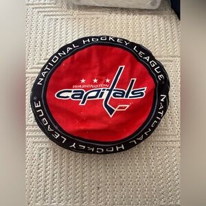 NHL Washington Capitals Soft Red White Blue Hockey Puck Pillow